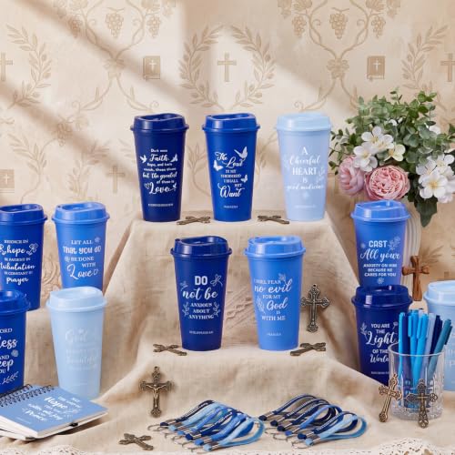Skylety 48 Set Christian Scripture Gifts Blue Gradient Coffee Cups & Accessories