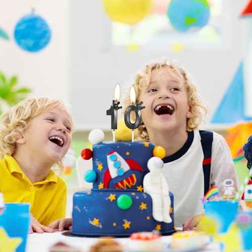 Black Birthday Candles Number 13 Candle, Happy 13th Birthday Cake Topper, 3D Crown Number Candle Birthday Candle, 13 Candle Birthday Boys Girls, Birthday Decorations Black, Black Cake Topper D?cor