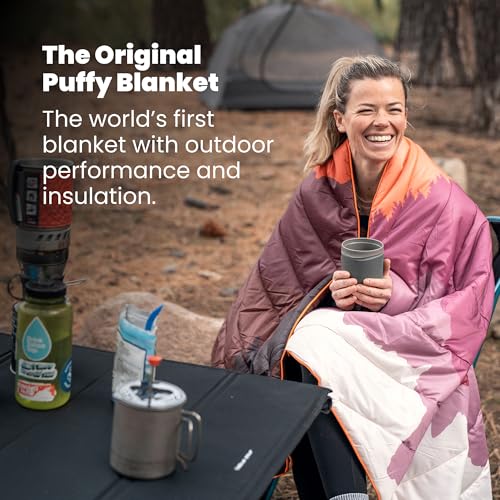 Rumpl Original Puffy Blanket for Outdoors - Northern Lights Variation