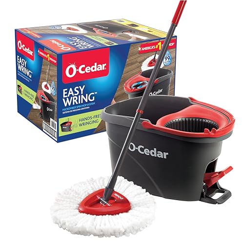 Spin Mop with 2 Extra Refills - Microfiber Floor Cleaning System with Bucket