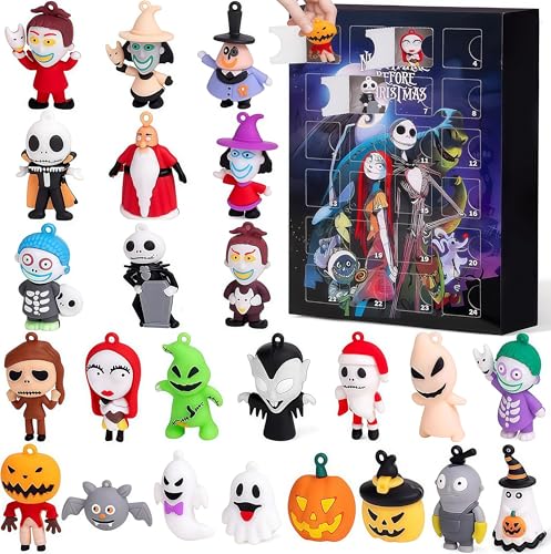 Roself 2026 Christmas Advent Calendar with 24 Funny Figurines – Black Variation