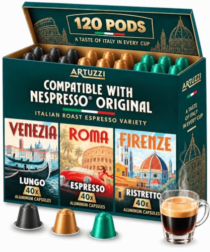 Espresso Pods Variety Pack for Nespresso Original Machines - 120ct Artuzzi
