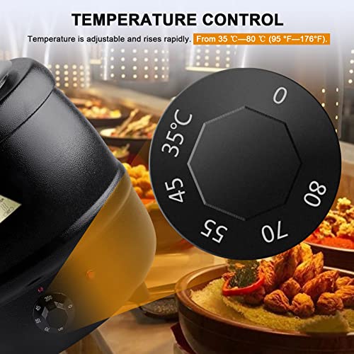 YMJOINMX Black Food Soup Kettle Warmer with Ladle - Commercial Countertop Buffet