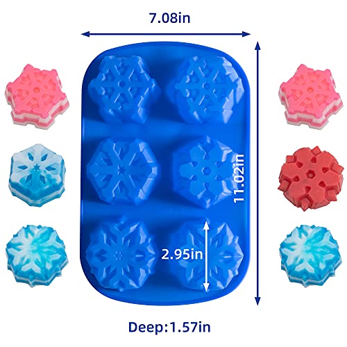 ihomecooker 4pc Large Silicone Christmas Bake Mold Set - Gingerbread Man, Christmas Tree, Snowflakes, Santa (Variation 4)
