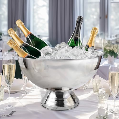 Large Stainless Steel Ice Bucket 12L for Parties & Entertaining