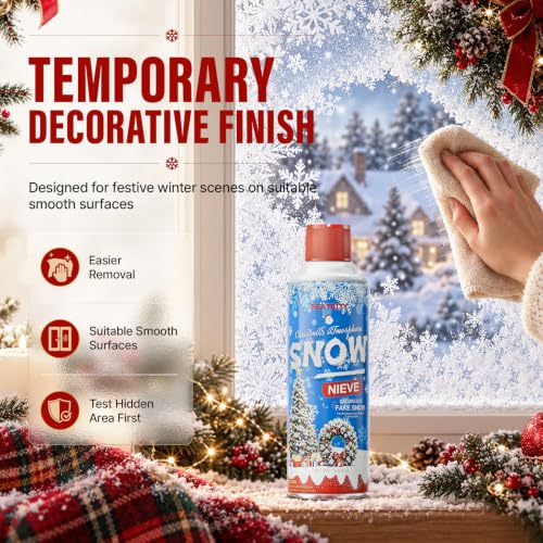 FEATRITY Fake Snow Spray Christmas Snowflake Effect 13.5 Fl Oz Pack of 3