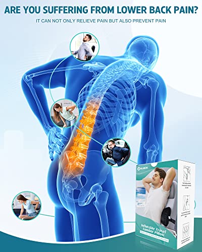 Inflatable Lumbar Support Pillow for Office Car Travel Back Pain Relief