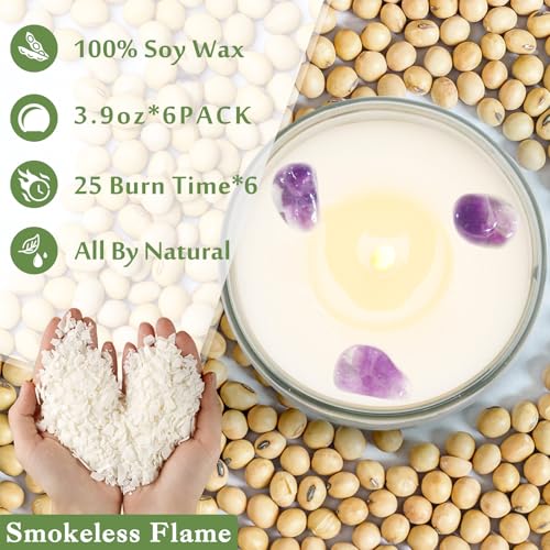 Candles, 6 Pack Sage Candle for Cleansing House Negative Energy