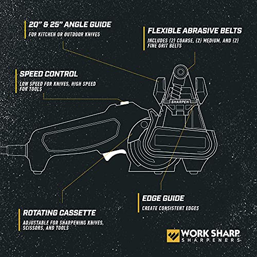 Work Sharp MK2 KTS Sharpener Electric Knife & Tool Sharpener - Adjustable 2-Speed