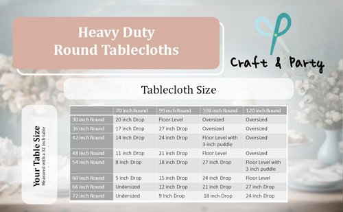 Craft And Party Round Tablecloth, 108 Inch White Tablecloth, Polyester Fabric Washable Table Cloth for Home, Party, Wedding or Restaurant Use.