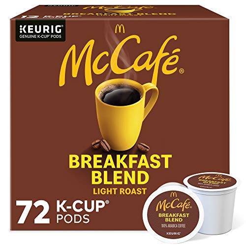 McCafé Breakfast Blend Coffee Pods - Light Roast, 12 Count Pack of 6, 72 Pods