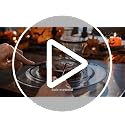 BESTSTAR Black and Clear Disposable Plastic Plate Set for 50 Guests - 350 Pieces