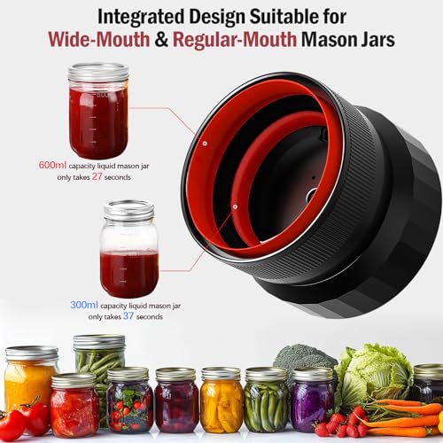Attikbiz Black 2026 Fully Automatic Mason Jar Vacuum Sealer Kit