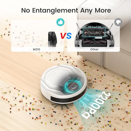 White Lefant M210 Pro Robot Vacuum Cleaner with Powerful Suction & 6 Cleaning Modes