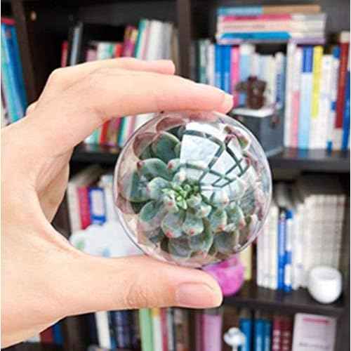 20 Pack Clear Plastic Fillable Ornament Ball,Sweetfamily DIY Christmas Decorations Tree Balls Baubles Craft Transparent Ball Gifts for Christmas,Wedding,Party,New Years Present,Home Decor,50mm