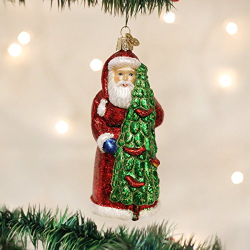 Old World Christmas Santa with Calling Birds Tree Ornament - Hand-Painted Holiday Decor