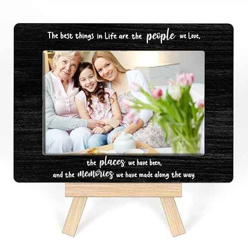 Inspirational & Motivational Picture Frames - The Best Things In Life Photo Frame, Christmas & Birthday Gifts, Tabletop Easel (A16)