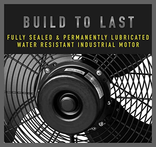 14-Inch Wall-Mounted Weatherproof Industrial Fan - Variable Speed, 2473 CFM