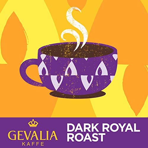 Gevalia Dark Royal Roast Coffee K-Cup Pods - Pack of 4, 18 Count Each