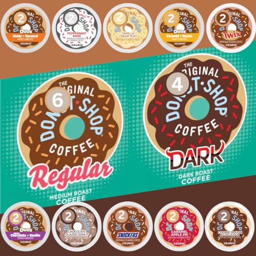 KUPIX 30 Flavored Coffee Pods Variety Pack for Keurig - Dark, Peppermint, Caramel & More