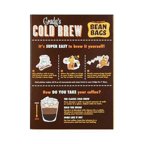 Grady’s Cold Brew Coffee & Chicory Pouches - Original 8 Count - New Orleans Style, Easy Brew, 24 Drinks