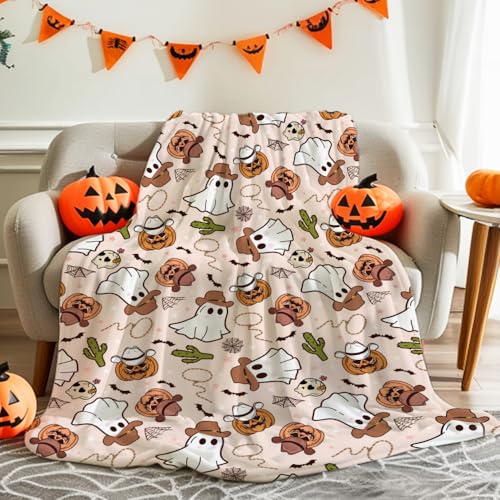 Cowboy Halloween 60x80 Lightweight Flannel Blanket - JOCASA