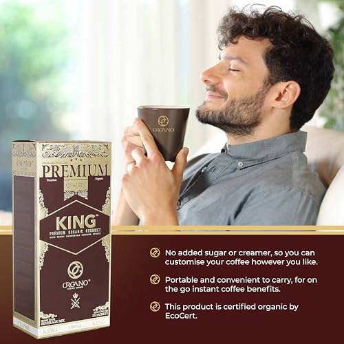 ORGANO King of Coffee, 100% Certified Ganoderma Lucidum (25 Sachets)