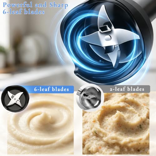 8-in-1 Immersion Blender Kit 1200W 5-Speed Hand Blender with Accessories