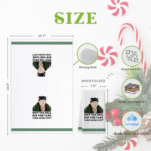 Cheroloven Home Alone Kitchen Towels, 2 Pack Funny Christmas Dish