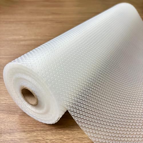 Non-Slip Clear Shelf Liner for Cabinets & Drawers - 17.7 in x 33 ft Thickened EVA