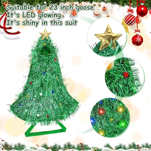 Arrowbash 23" Christmas Tree Goose Outfit Funny Hats for Yard Lawn Decor