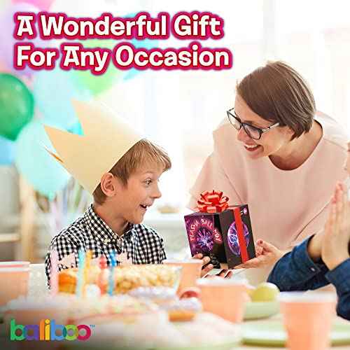 3" Mini Plasma Ball Light ? Touch Activated Lightning Globe ? USB & Battery Powered Plasma Globe Lamp ? Interactive Science Static Electricity Ball, Stocking Stuffers, Christmas Gifts