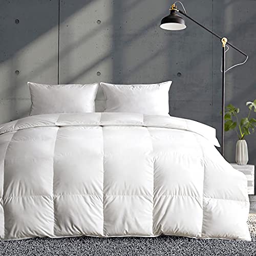 APSMILE White Queen Lightweight Down Feather Fiber Duvet Insert - Summer Comforter