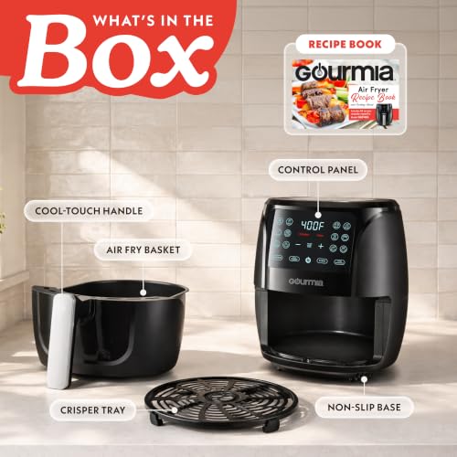 Gourmia 4 Qt Air Fryer - Compact Digital Air Fryer with 12 Presets, Black - Variation of THIS listing