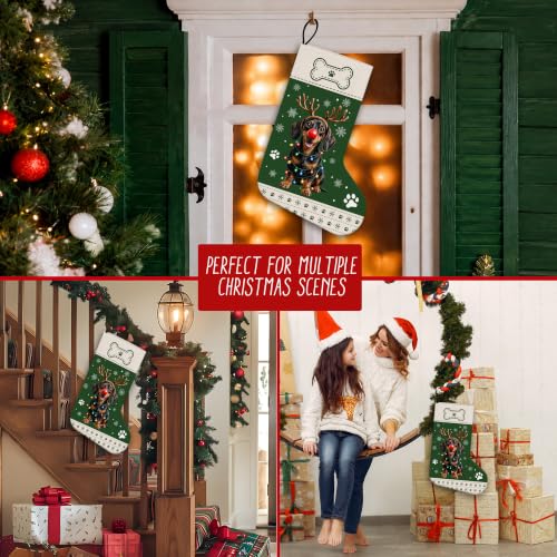 Dachshund Christmas Stockings - 17 Inch Dog Socks Decoration for Holiday Decor