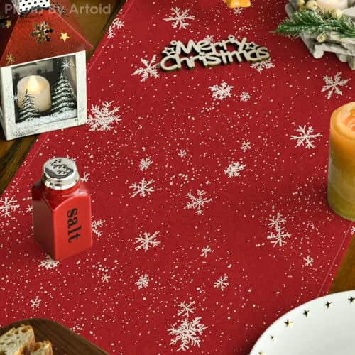 Artoid Mode Snowman Christmas Table Runner 13x108 Inch - Holiday Home Decor