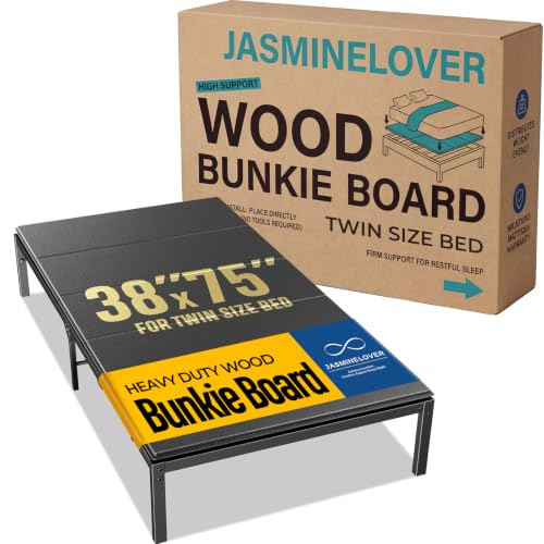 Twin Bunkie Board 38x75 Heavy-Duty Reinforced Wood Mattress Support - Twin-Size Variation
