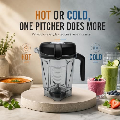 64oz Blender Pitcher with Nylon Base Compatible with Vitamix Classic & Explorian