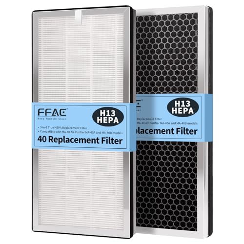 MA-40 Replacement Air Purifier Filter 2-Pack for FFAC MA-40 - 3-in-1 HEPA & Carbon
