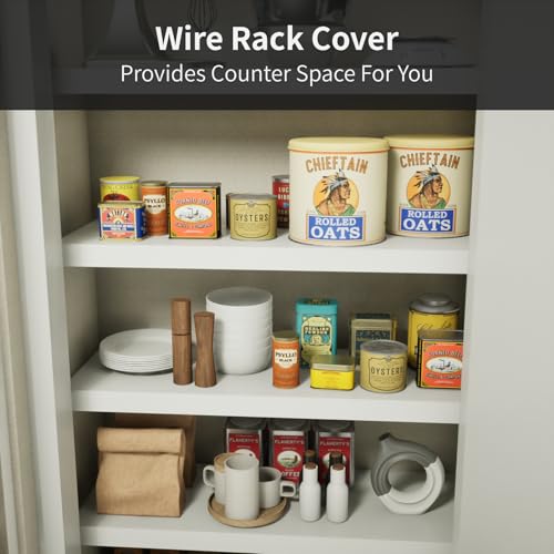 VOYALUYA 5 Pack Wood Wire Shelf Covers 24 x 12 Inch for Pantry & Shelving