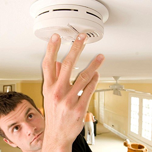 Hardwired Smoke Detector Alarm with Battery Backup and Hush Feature