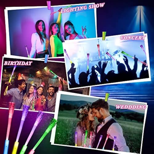 200 Pcs Fiber Optic Glow Stick Wands with Batteries - Party & Event Props Variation of THIS listing 200