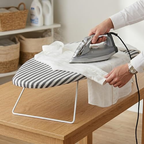 Gray Steel Tabletop Ironing Board with Folding Legs - 29" L x 13" W Compact Ironing Surface