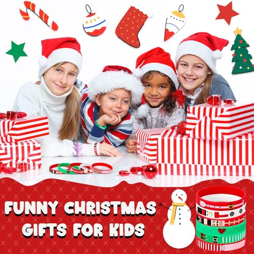 Charnoel 36pcs Christmas Silicone Wristbands Set – Santa, Snowman, Elf & Nutcracker