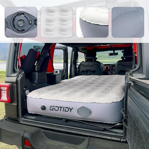 Full Size SUV Air Mattress with Wireless Pump - 10 Inch Camping Bed for Jeep Wrangler JK JKU JL JLU Ford Bronco Subaru Forester