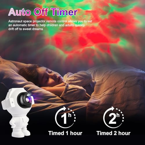 Astronaut Galaxy Projector, Star Projector, Night Light with Timer and Remote, Galaxy Light for Room Decor for Kids, Ceiling Star Lamp for Christmas & Birthdays