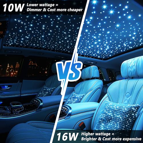 Twinkle 550pcs Fiber Optic Star Ceiling Kit - 0.03in 9.8ft, RGBW Music/Voice Activated
