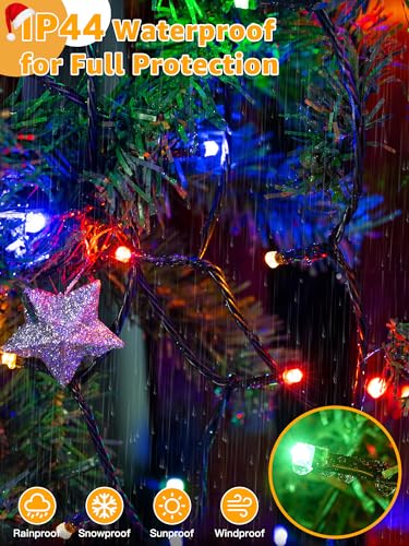 BrightChristmas 328FT Multicolor 1000 LED Outdoor Christmas String Lights with Remote & 8 Modes