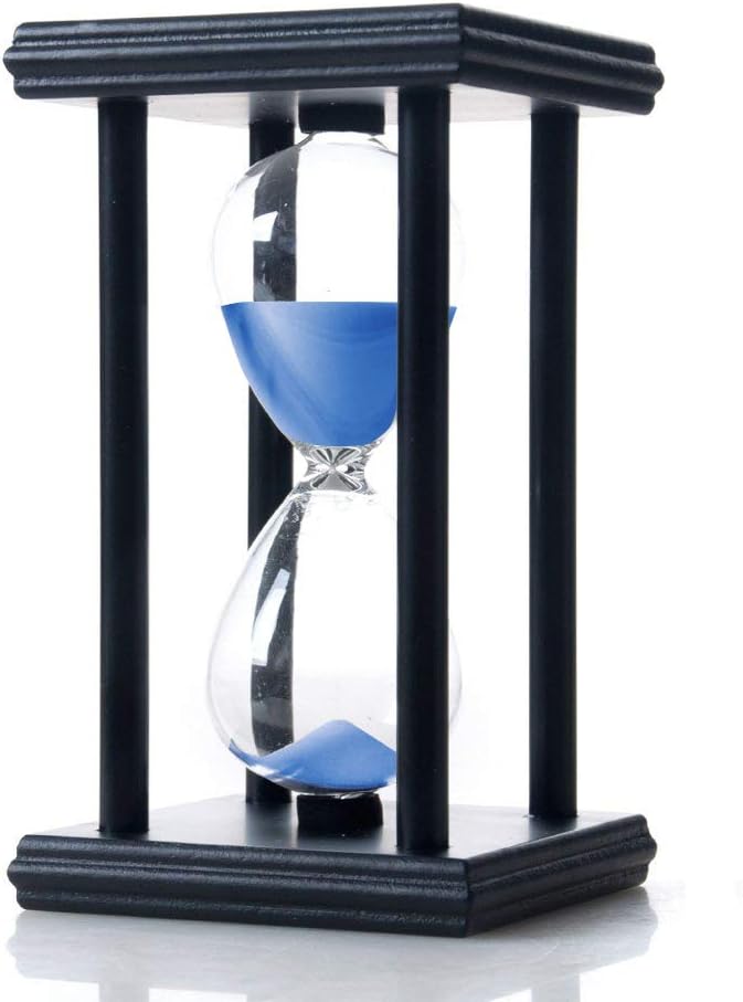 60-Minute Wood Sand Timer Hourglass | Bellaware White Decorative Timer