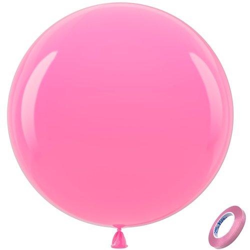 Bezente Pink Giant Balloons 36 Inch - 8 Pack Jumbo Bridal Pink Balloon Large Round Light Pink Latex Balloons for Birthday Wedding Anniversary Bridal Shower Gender Reveal Party Decoration